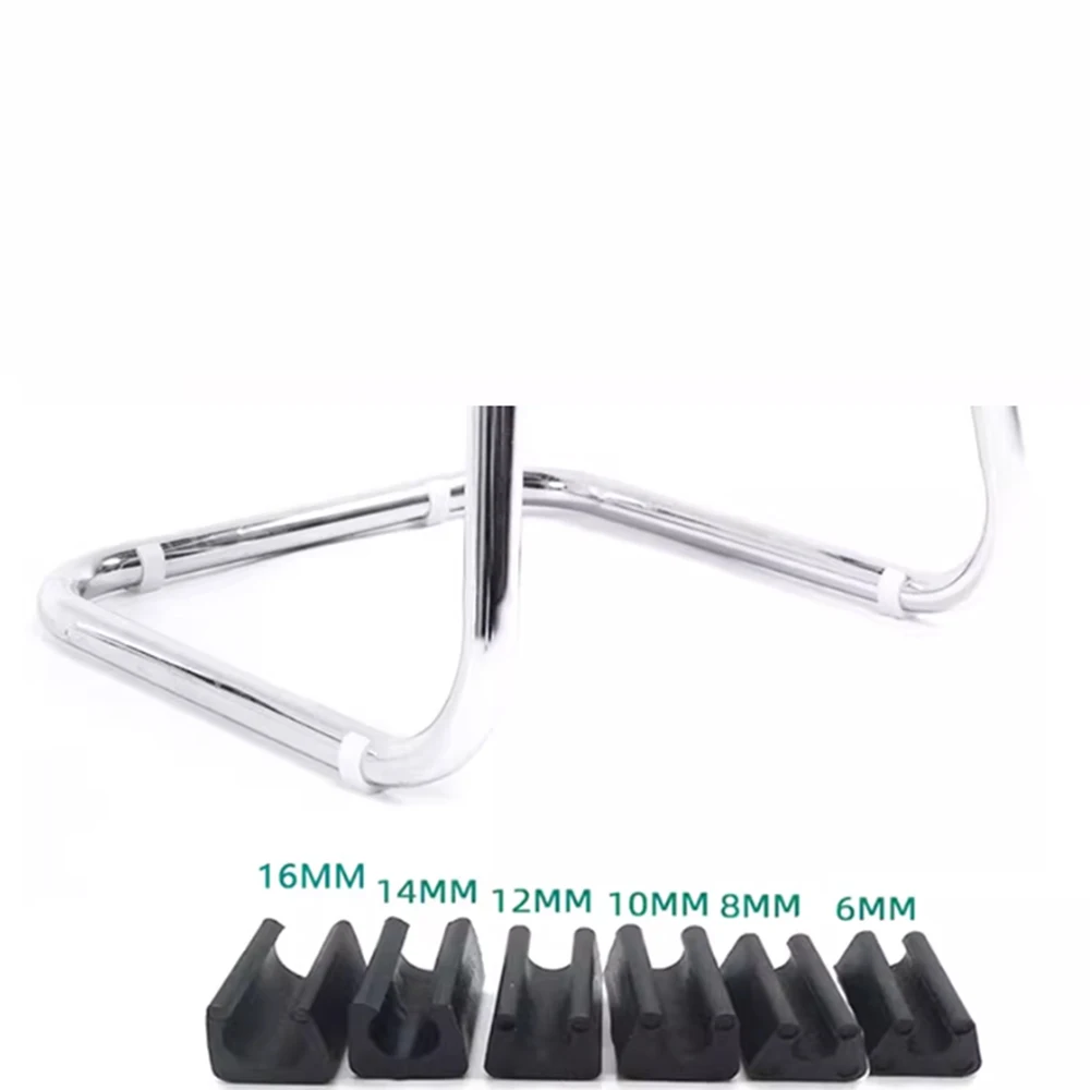 6-25mm Black/White PP Plastic Open Pipe Clamp Foot Pad U-shaped Chair Clip Anti Slip Pad Office Chair Foot Cover Anti-wear