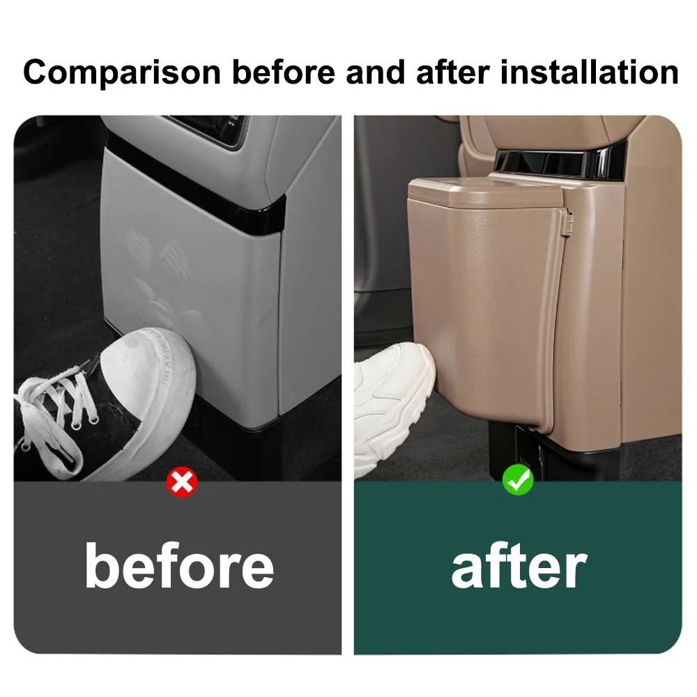 For Li Lixiang i6 i8 2025 2026 Rear Refrigerator Anti Kick Trash Can Interior Modification Supplies ABS Material Easy To Clean