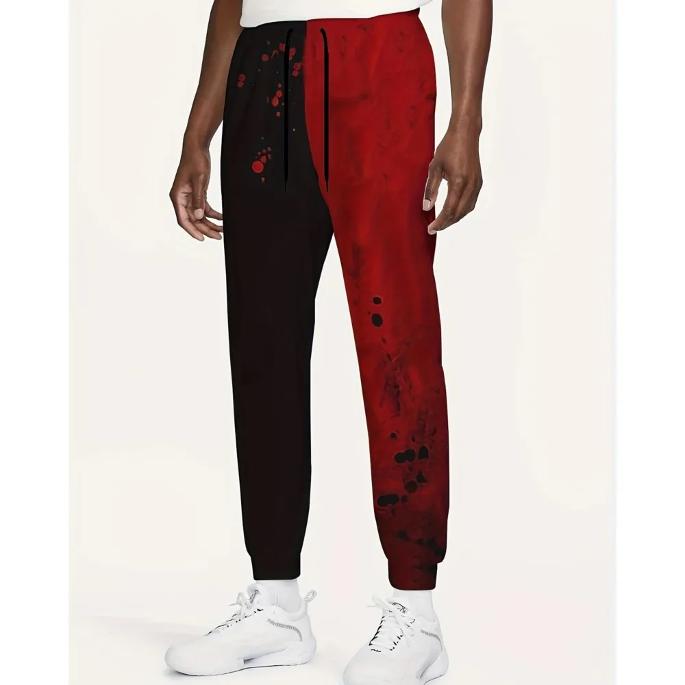 موضة الرجال 2026 Sweatpants الكتابة على الجدران المطبوعة ركض سليم صالح السراويل سراويل صالة غير رسمية مع جيوب الخريف الشتاء الشارع الشهير