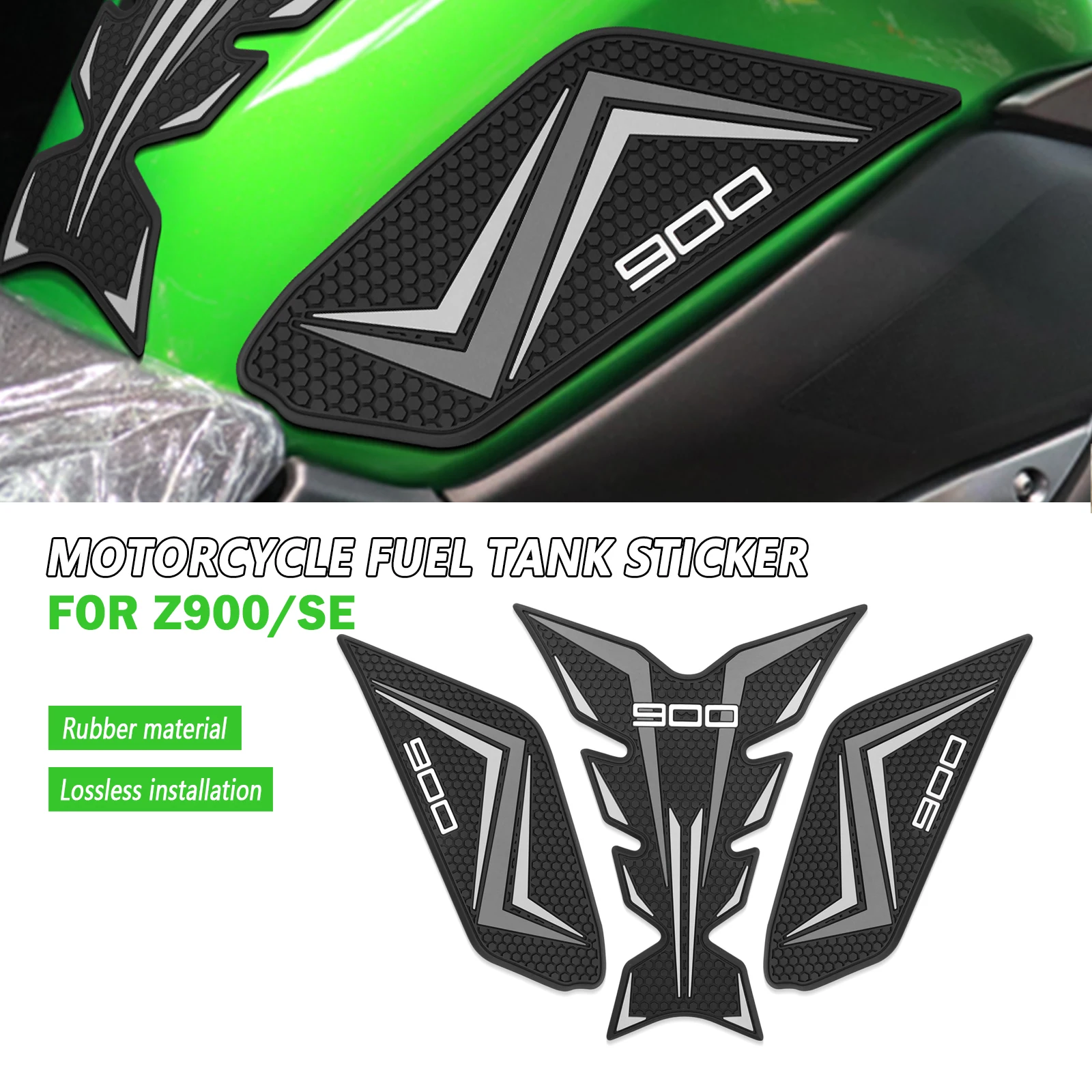 

For KAWASAKI Z900 2025 Z900SE Z 900 Z900 SE 2017-2025 Motorcycle Tank Pad Side Grips Gas Fuel Oil Knee Protector Stickers Decals