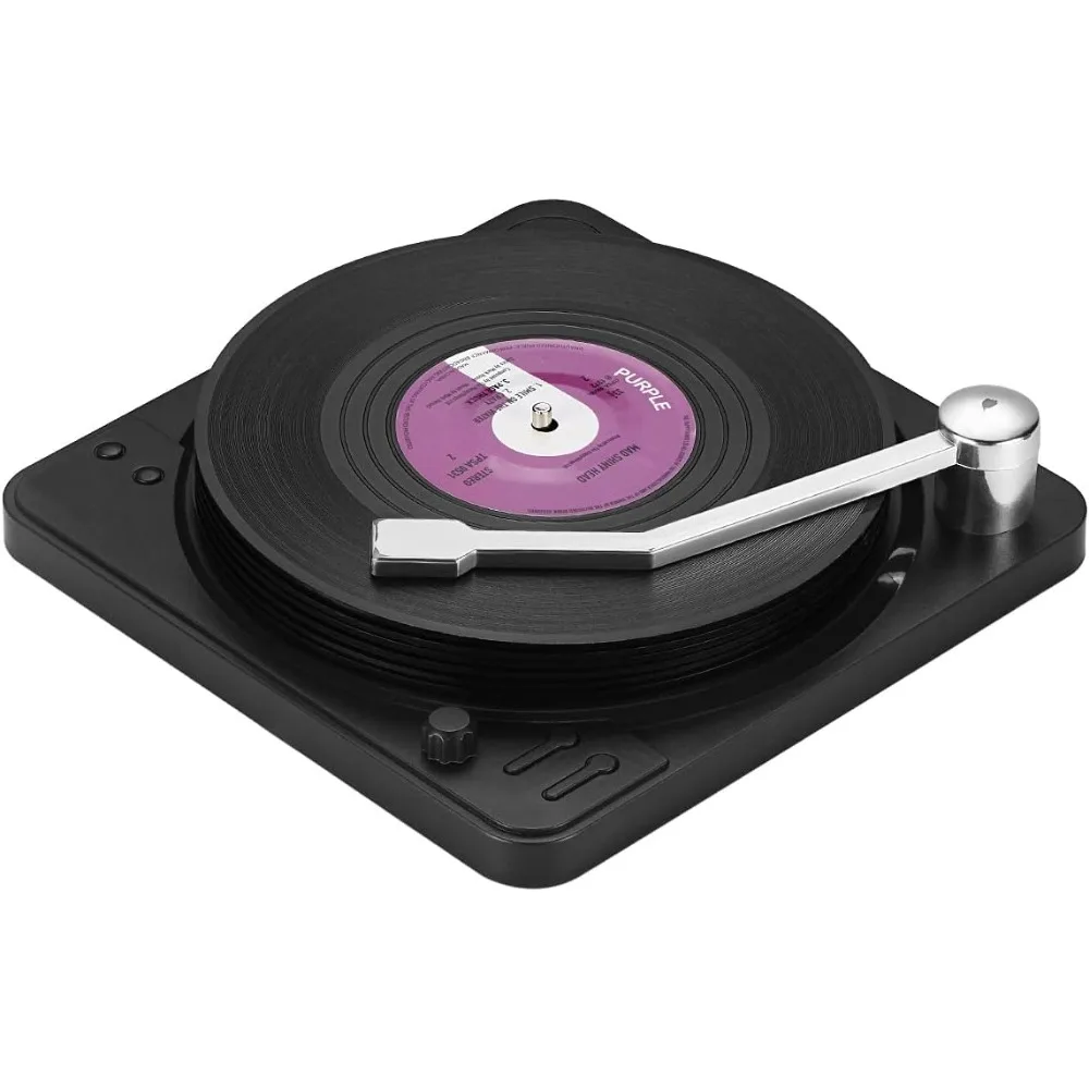 

Vinyl Record Coasters With Record Player Holder - 6Packs, Cool Coasters For Music Lovers, Great For Housewarmings, Parti