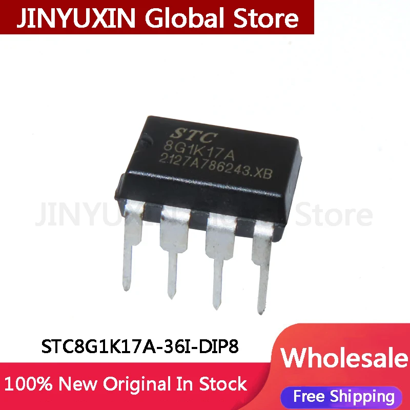 10-100Pcs STC8G1K17A-36I-DIP-8  STC8G1K17A IC Chip Wholesale