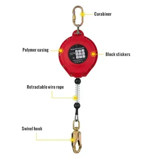 Fall cable SRL retractable lifeline