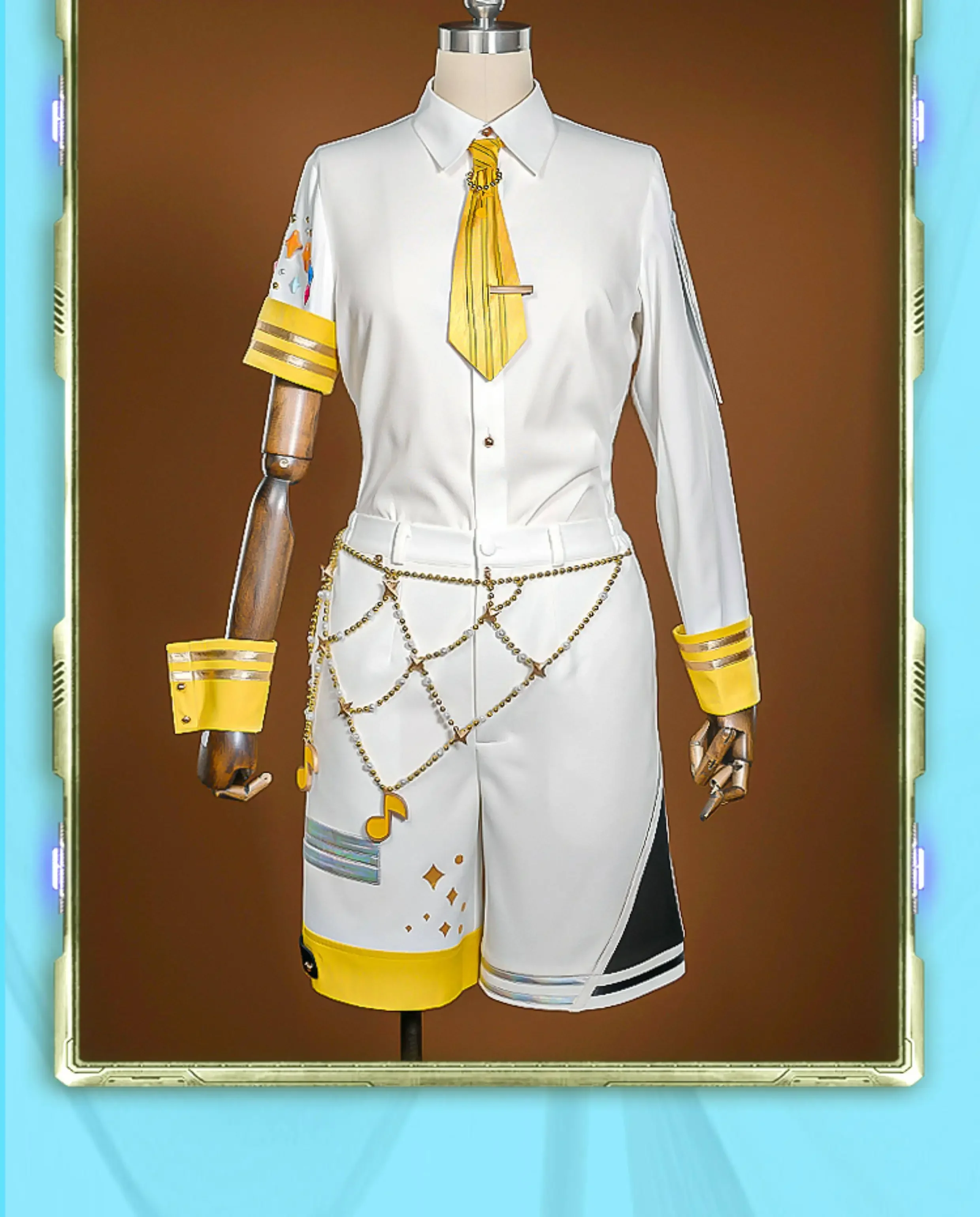 

COFUN [Customized] L.en Cosplay Costume PJSK Game Project Sekai 5th Anniversary Exquisite Jacket Suit Pants Uniform Clothes