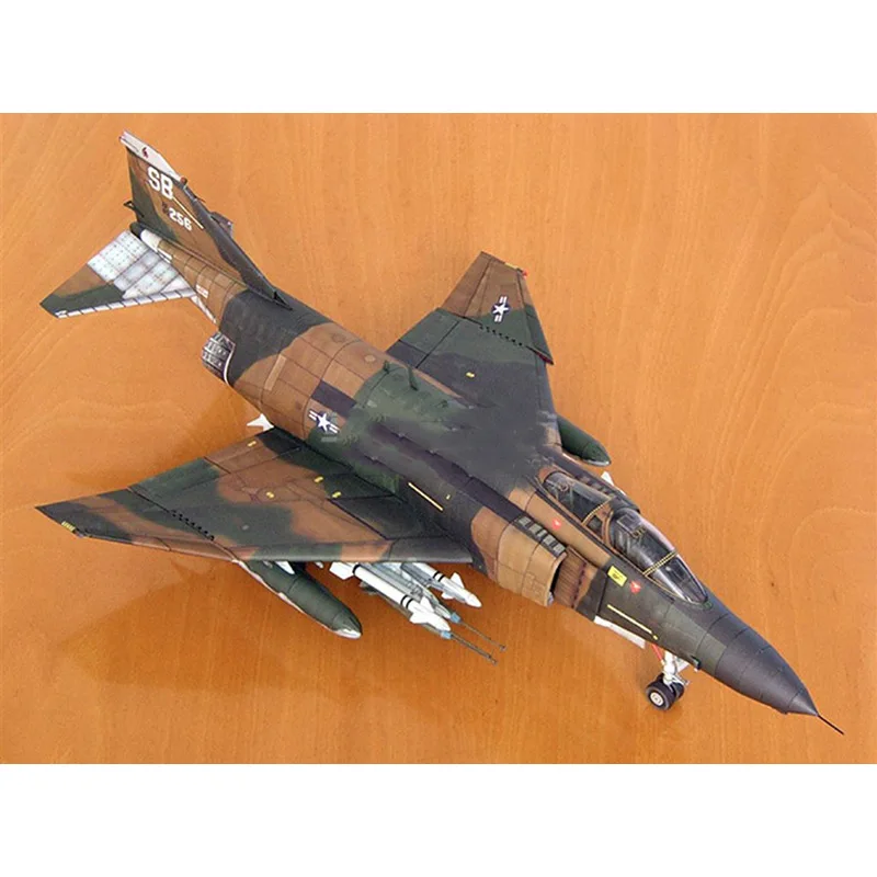 1:33 American F-4 Fighter F-4B Phantom F4H Airplane Paper Model Aircraft Model MiG Killer Military Hobby Collection Home Decor