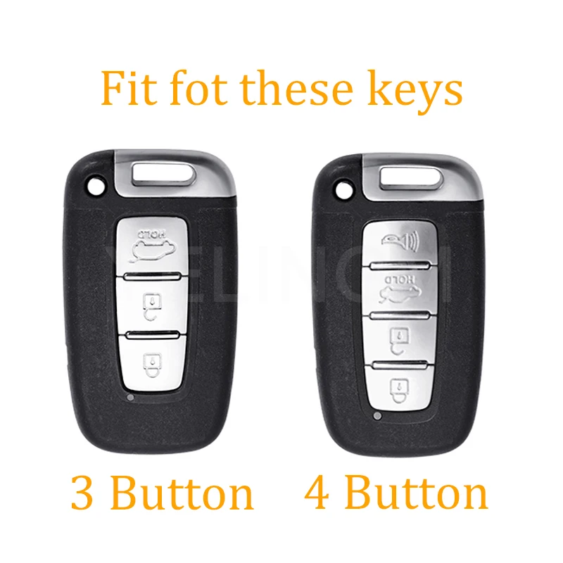 3/4 Buttons Car Key Case Cover For Kia Hyundai EQUUS Optima K5 Forte Opirus Rohens Ix35 SOUL SORENTO MOHAVE Borrego Shell Fob