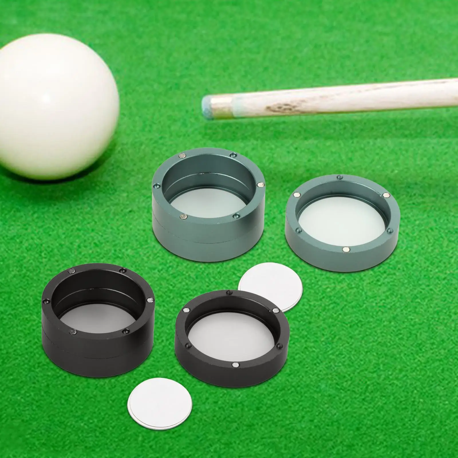 

Aluminum Billiard Chalk Holder Compact Chalk Box Pool Cue Accessories Storage for Snooker Practice