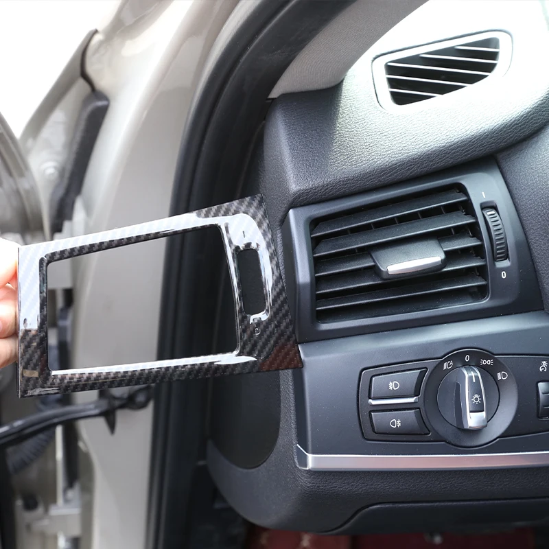 

ABS Carbon Fiber Car Center Console Side Air Conditioning Vent Outlet Frame Trim Cover Sticker For BMW X3 F25 X4 F26 2011-2017