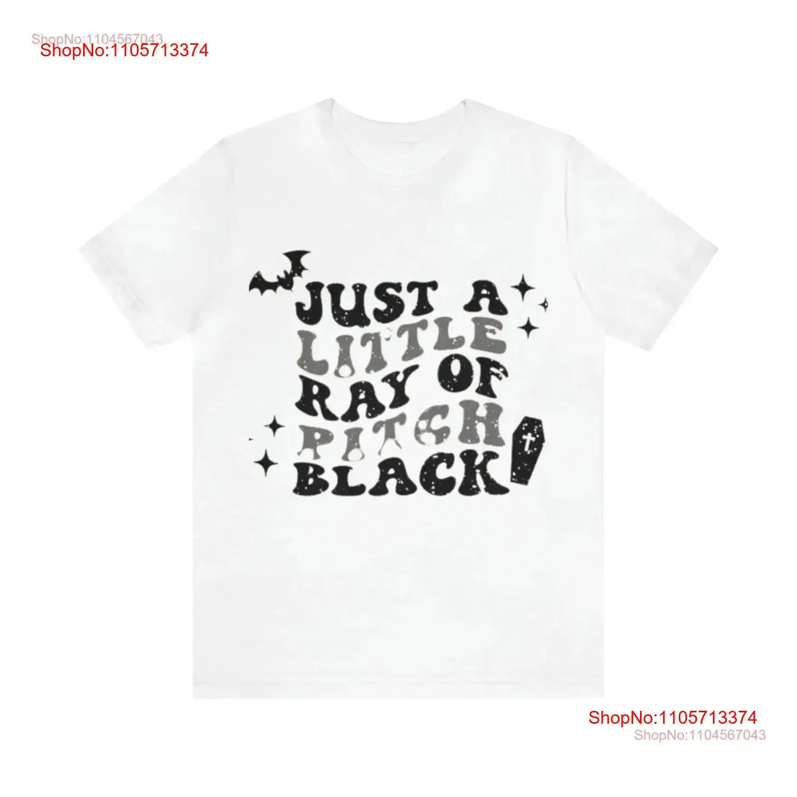 Just A Little Ray Of Pitch Black Goth T Shirt vintage Washed streetwear Top For Everyday Wear Slightly Breathable Comfortable