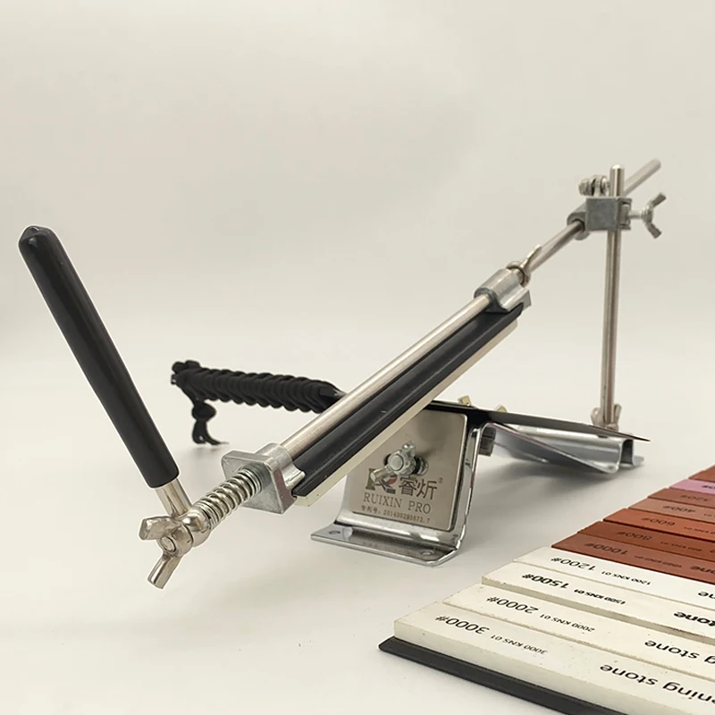 Adjustable Angle Manual Knife Sharpener Ruixin Pro Whetstone Fine Coarse Kitchen Tool