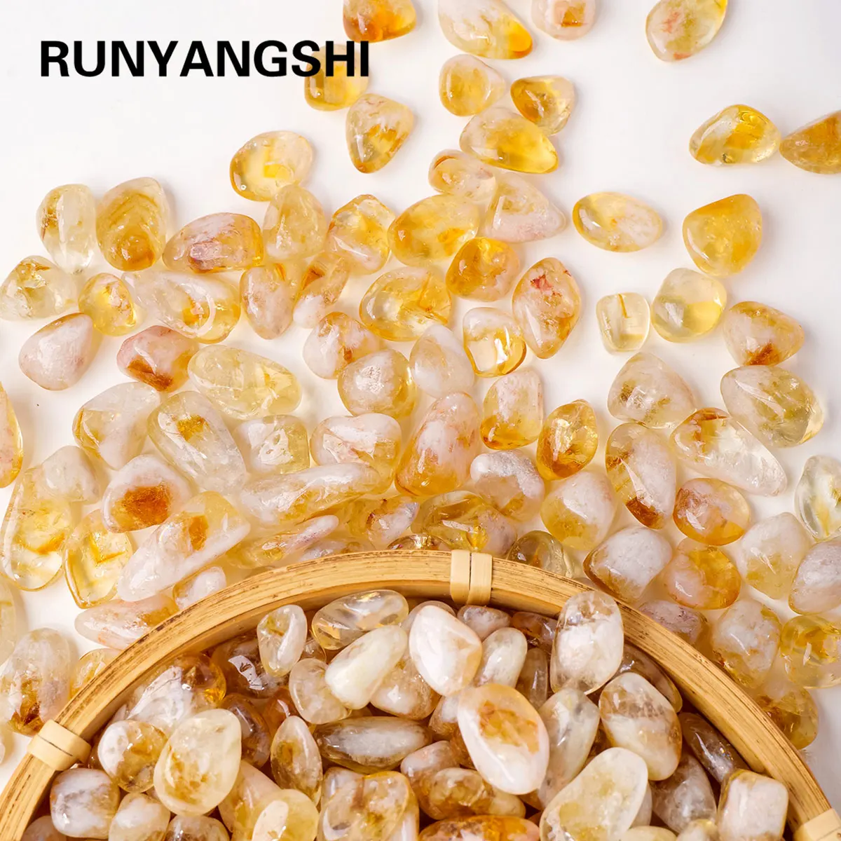 50g/bag Natural Stones Citrine Material Crystal Gravel Stone Chips Ore Minerals Reiki Specimen Gemstones Aquarium Decoration