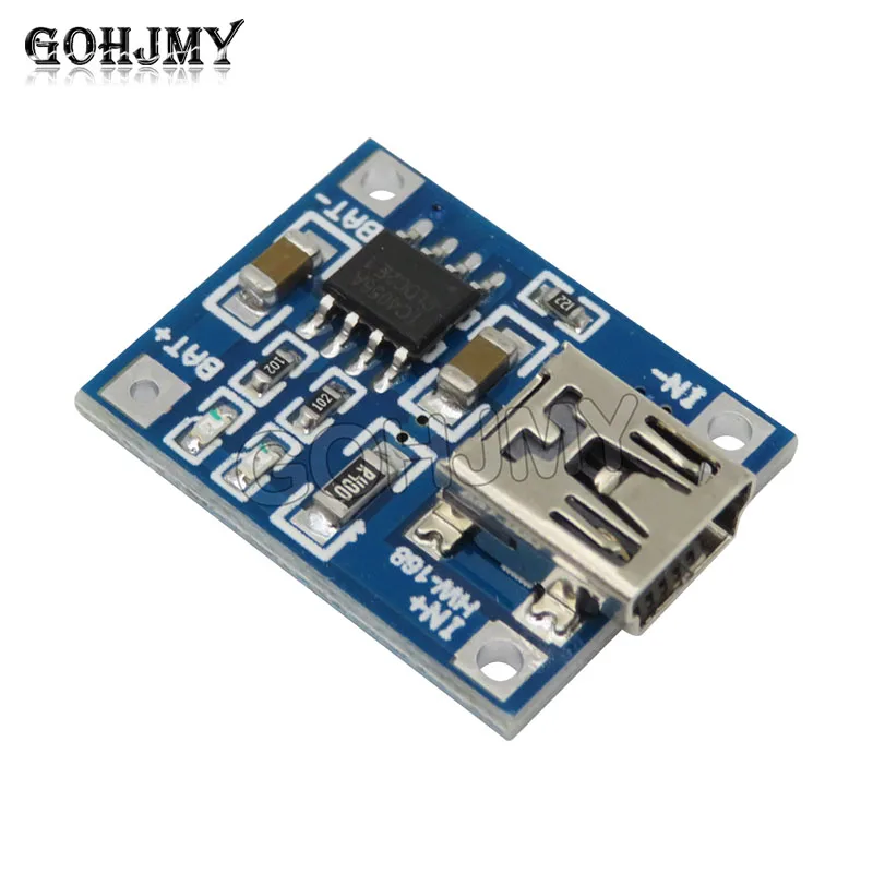 5Pcs Micro Type-c USB 5V 1A 18650 TP4056 Lithium Battery Charger Module Charging Board With Protection Dual Functions 1A Li-ion