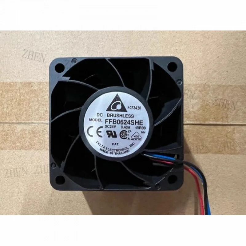 

Y ДЛЯ Delta FFB0624SHE-BROO 6038 DC 24 В 0,40 А 6 см 3-проводной бесшумный охлаждающий вентилятор
