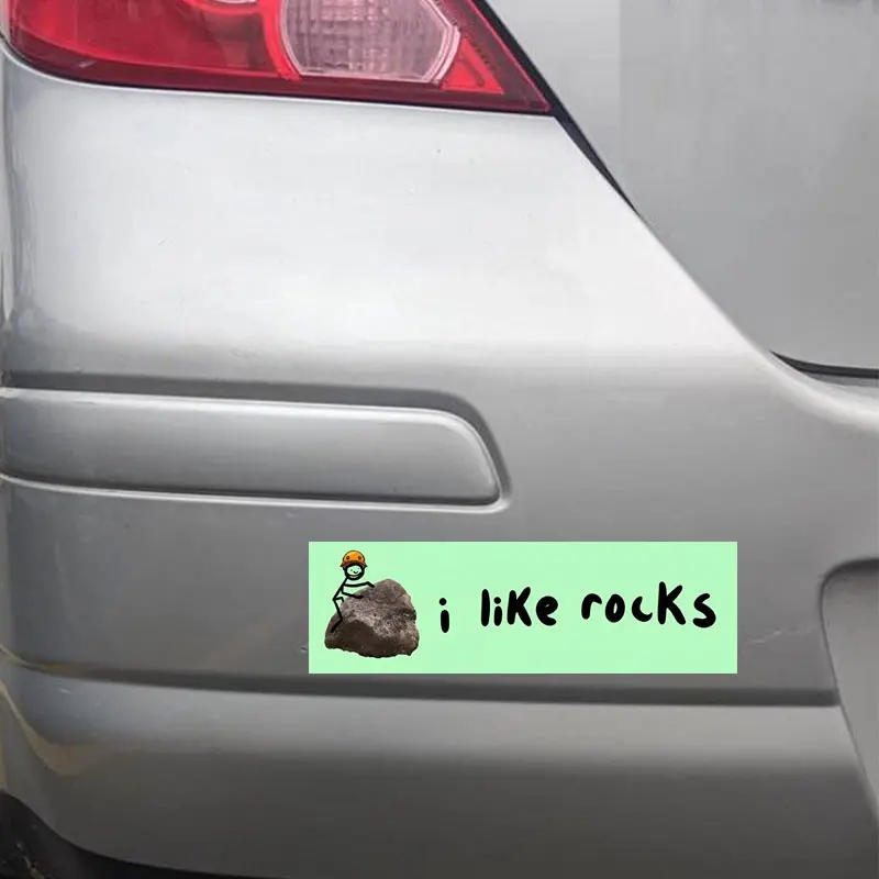 I Like Rocks Funny Car Stickers Window Windshield Bumper Sticker Pack Exterior Accessories Waterproof Vinyl Decals driver gift