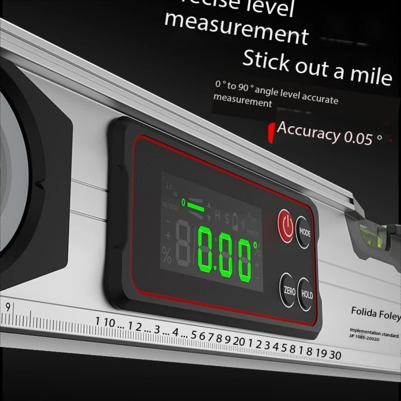 Livello elettronico digitale ad alta precisione Goniometro Cercatore angolare Inclinometro Righello per test dell'angolo di livello magnetico da 360 gradi