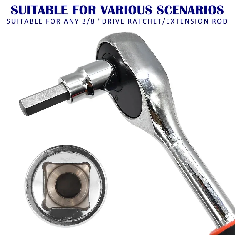 9/10Pcs Hex Socket Set Sturdy H e x Key Socket Professional3/8inch Drive Drill Bit Metric Tool Set Durable Impact Socket Set