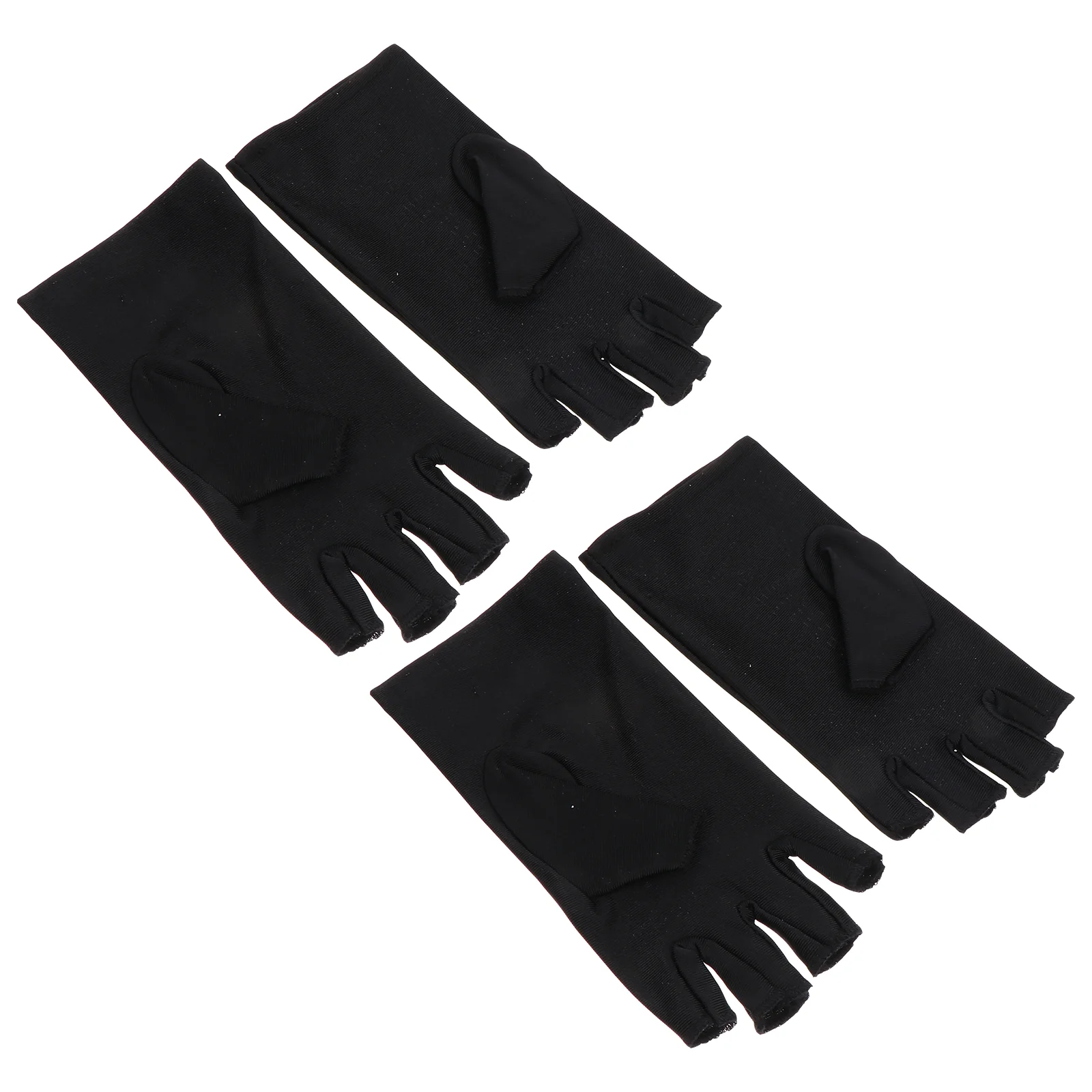 

2 Pairs Ice Silk Half Finger Gloves Riding Running Mittens Breathable Bike Spandex Anti-UV Bride