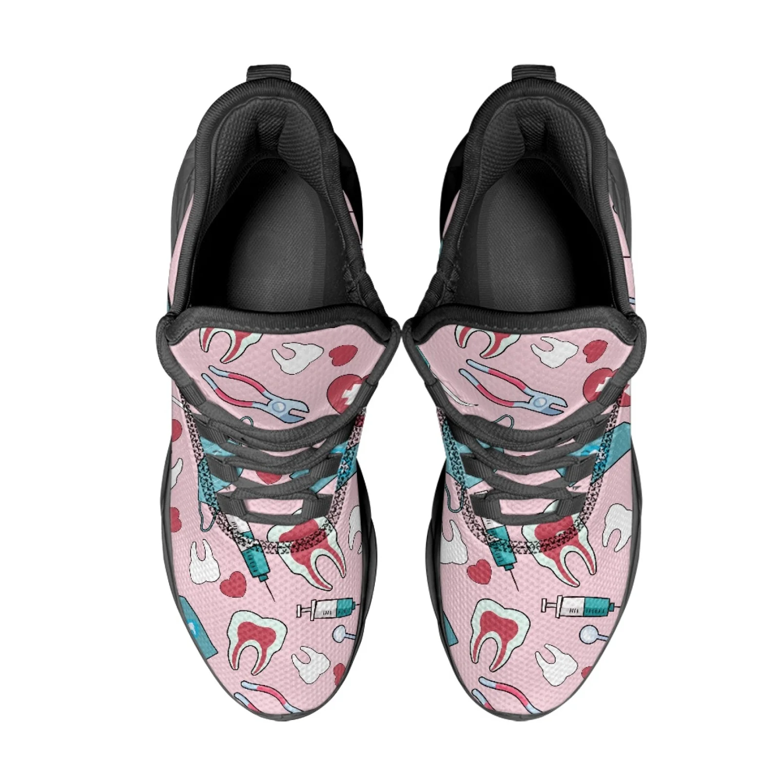 PENSTROLL Dental Tool Pattern Comfortable Running Shoes for Mens Mesh & EVA Blade Sneakers Fashion Sneakers
