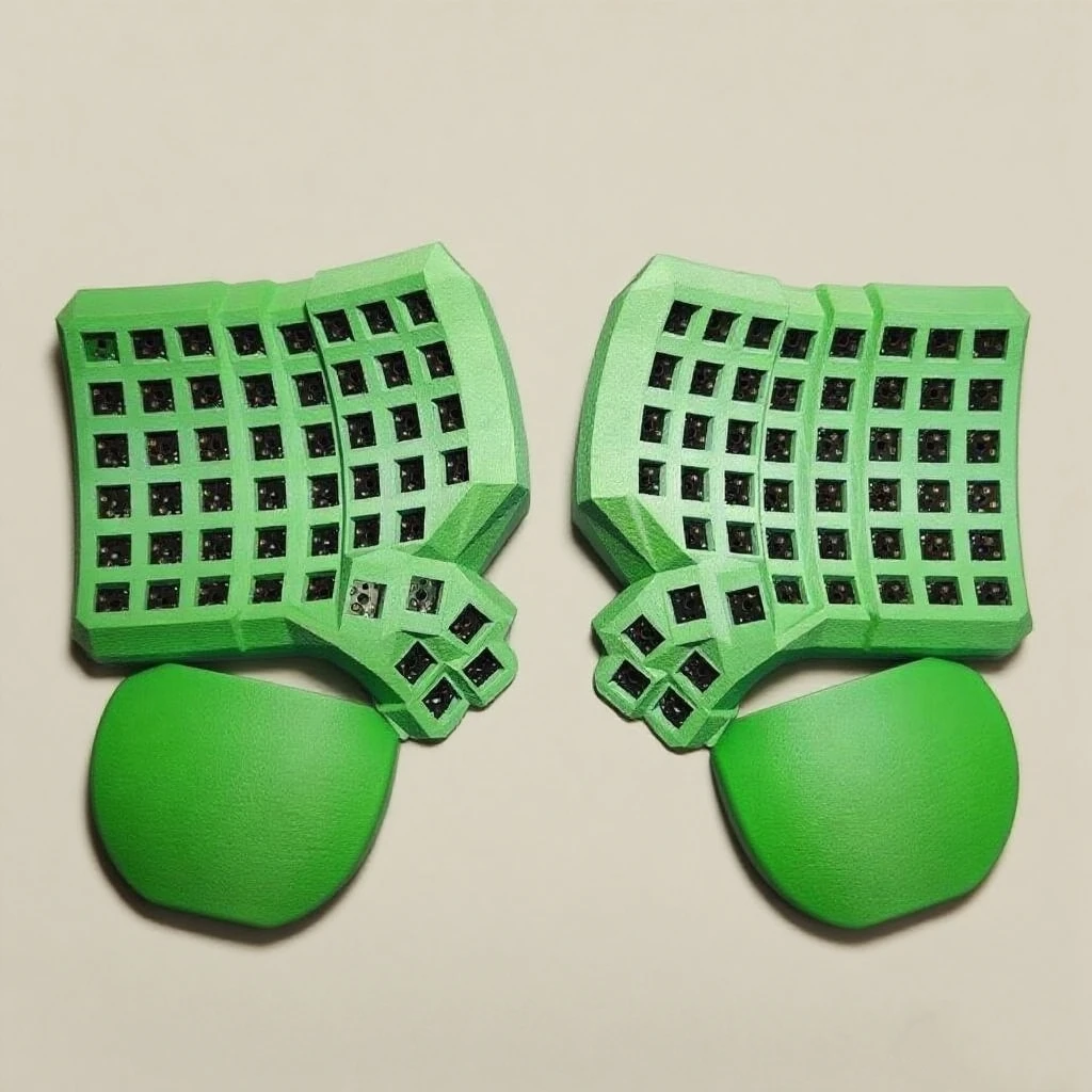 

Dactyl Manuform Curved Split Keyboard Kit Wired 3D Printing Custom Layout VIAL Ergonomics Hot-swap Game Mechanical Keyboard Gift