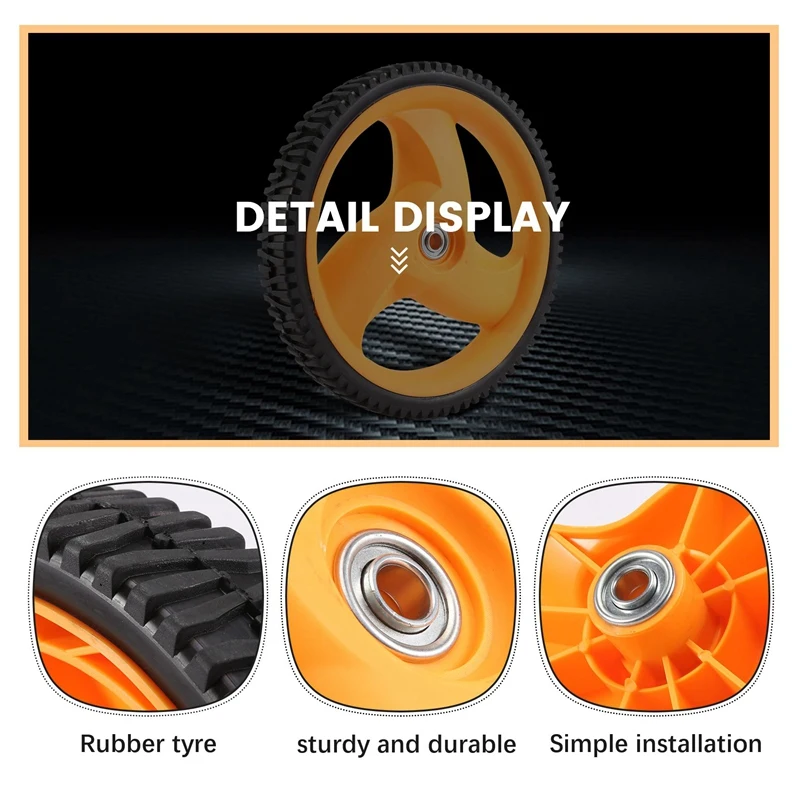 Rueda trasera de cortacésped de 293 MM para Husqvarna Mcculloch 5324035 -09, 5324327 -49, 532403509 , 532432749