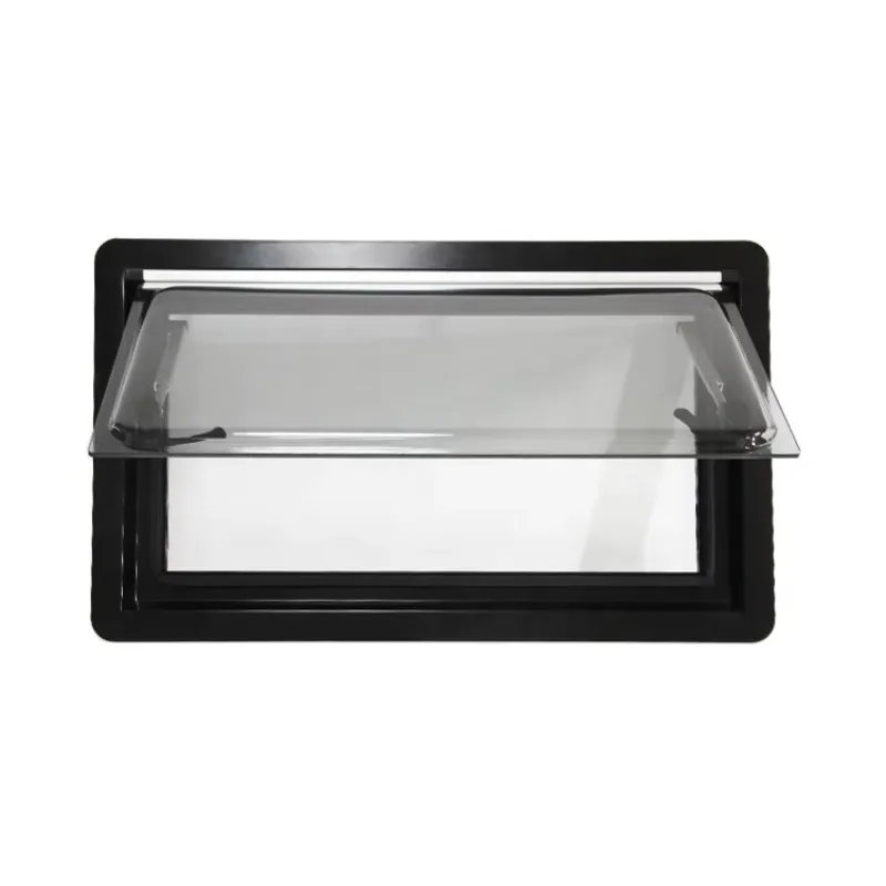 900x500mm Right Angle Double Glazing Acrylic Glass Camping Car Caravan Window With One-piece Inner Frame
