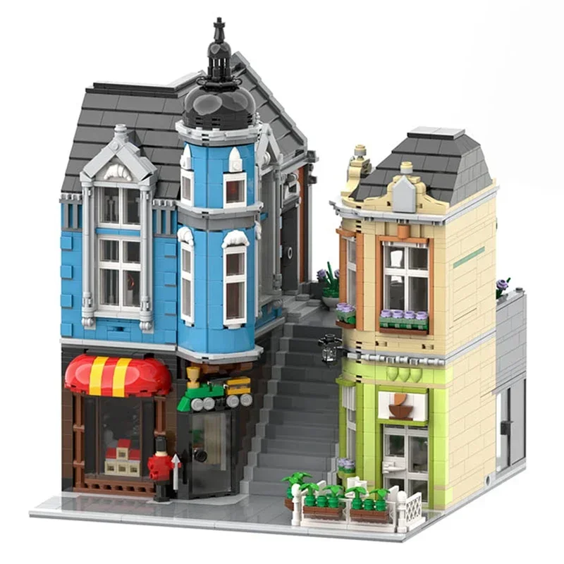 Technical Moc Bricks Street View Model Toys Center Townhouse Modular Building Blocks Gifts Toys For Children DIY Sets Assembling