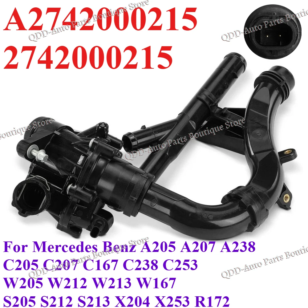A2742000215 2742000215 لمرسيدس بنز A205 A207 C205 C207 W205 W212 S205 محرك السيارة المبرد ترموستات الإسكان غطاء الجمعية