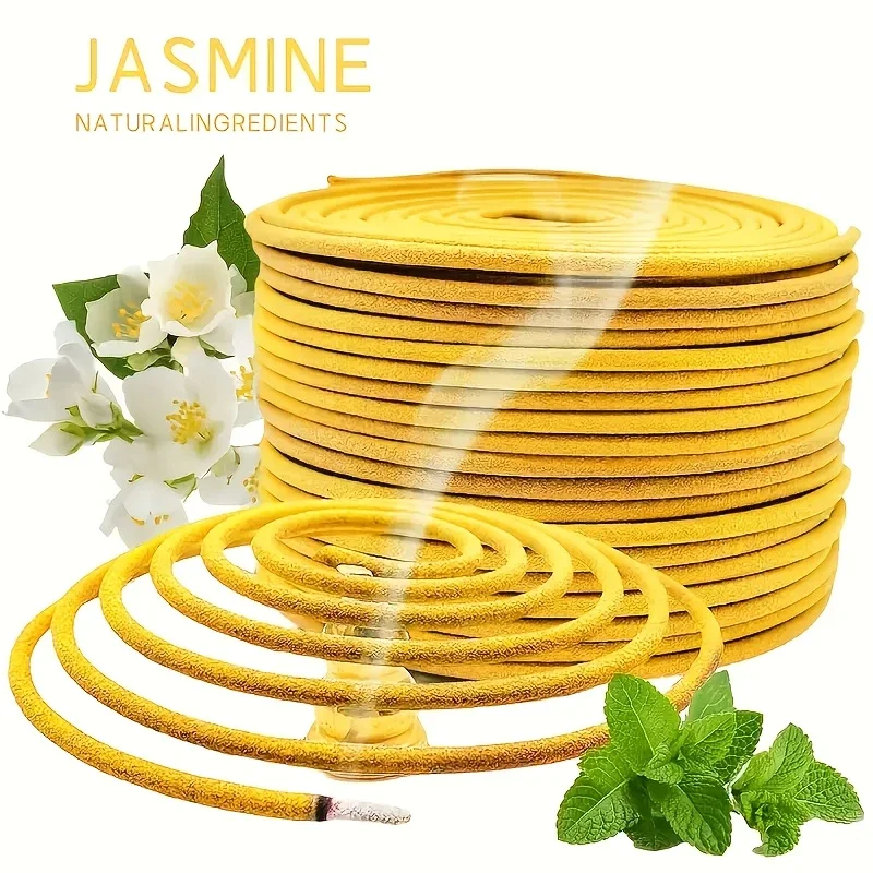 20/40/80/120Pcs, Plant Extract Jasmine Scented Spiral Coil Aromatherapy Stick, for Home Decoration, Yoga, Meditation, Etc. Air Freshener