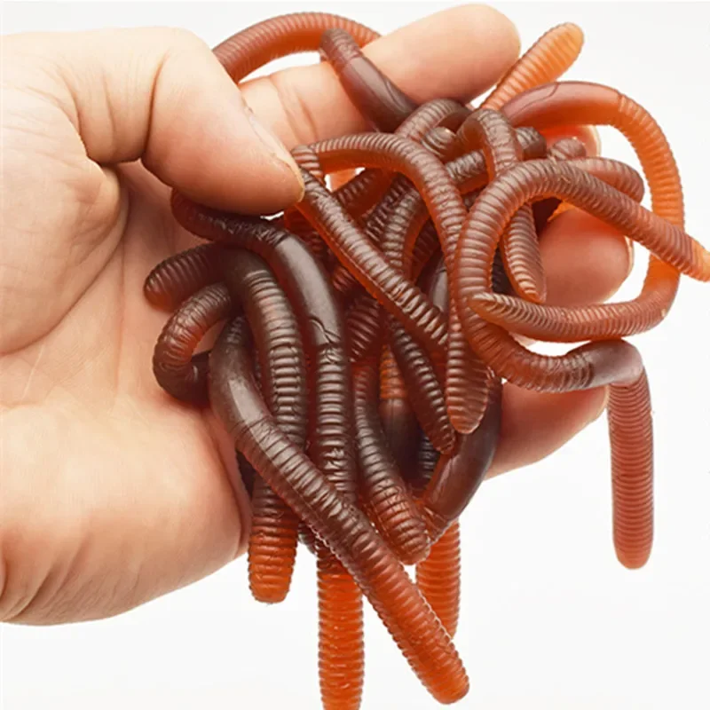 

10pcs/lot 16cm Simulation Earthworm Soft PVC Artificial funny toys For Halloween Party Favors Decoration Novelty Wholesale Toys