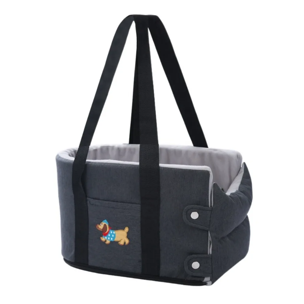 

Cute Puppy Car Seat Soft Comfortable Pet Car Safety Seat Large Capacity with Safety Leash Pet Central Control Car Seat Chihuahua