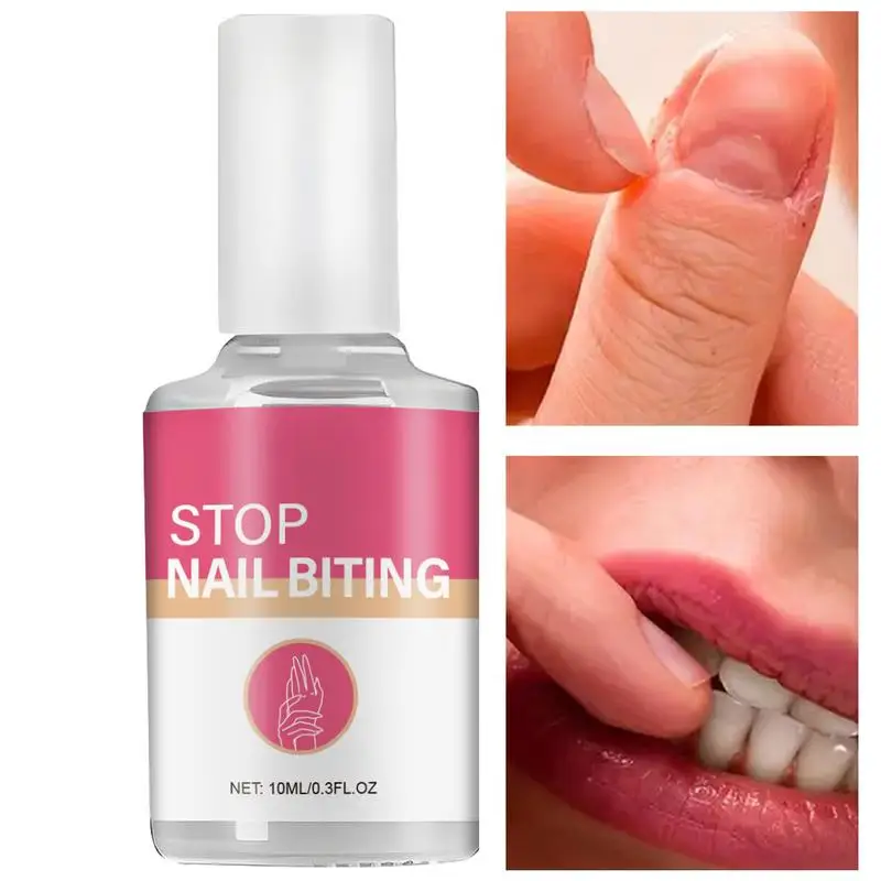 Stop Nail Biting Tratamento Líquido, Cuticle Care Supplies, Tratamento de esmalte, 10ml