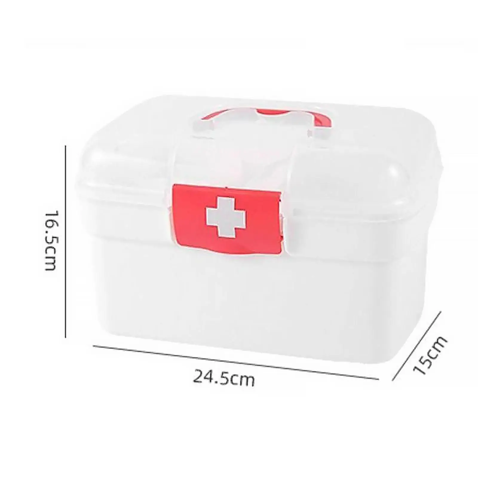 Family First Aid Medical Box Dustproof with Handle First Aid Case Toy Travel