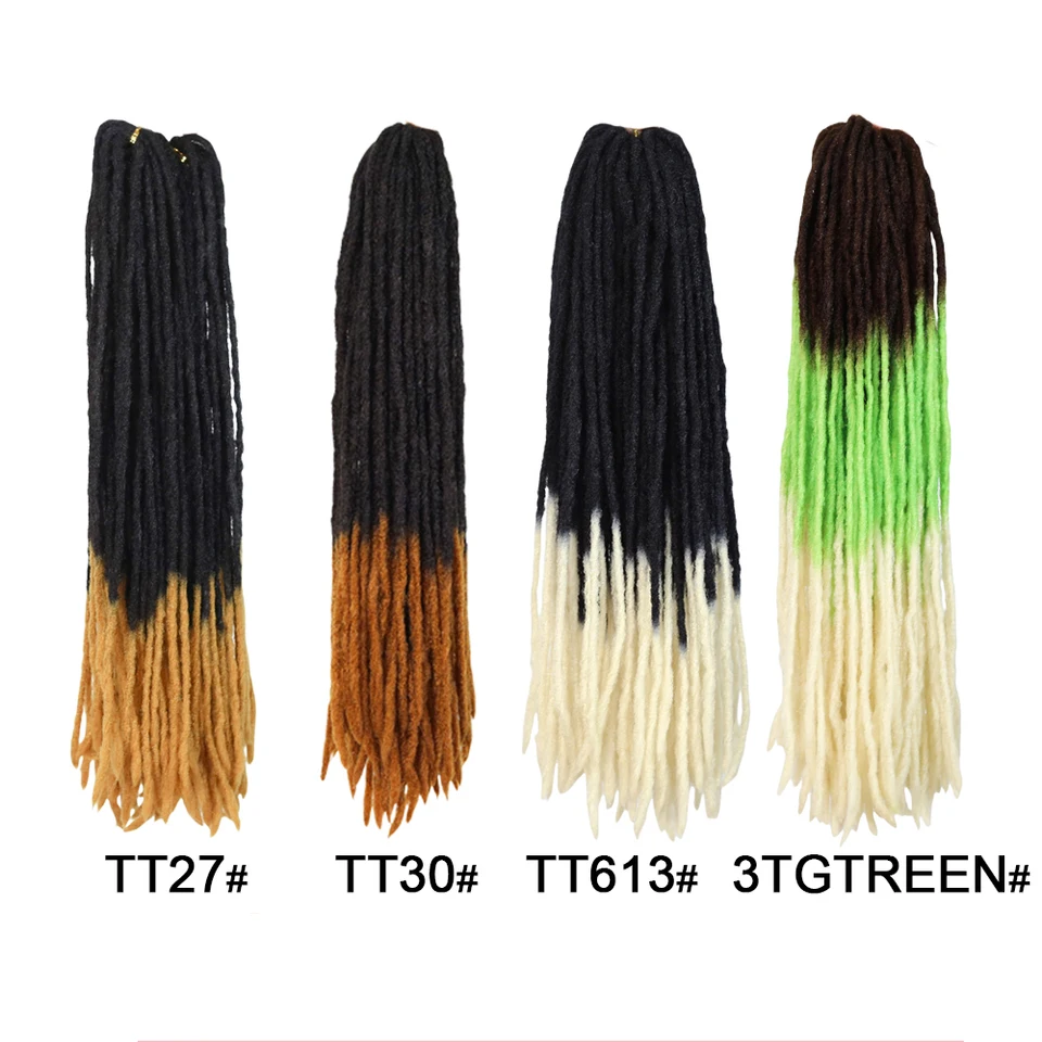Dreadlocks sintéticos suaves y rectos de 20 pulgadas, micro sister locs para crochet, extensiones de cabello para mujeres 4