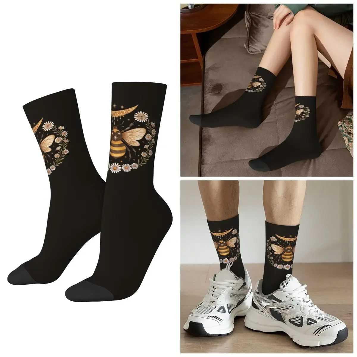 

Носки All Seasons Honey Moon Socks в стиле Харадзюку, высококачественные носки для мужчин и женщин, подарки на День святого Валентина