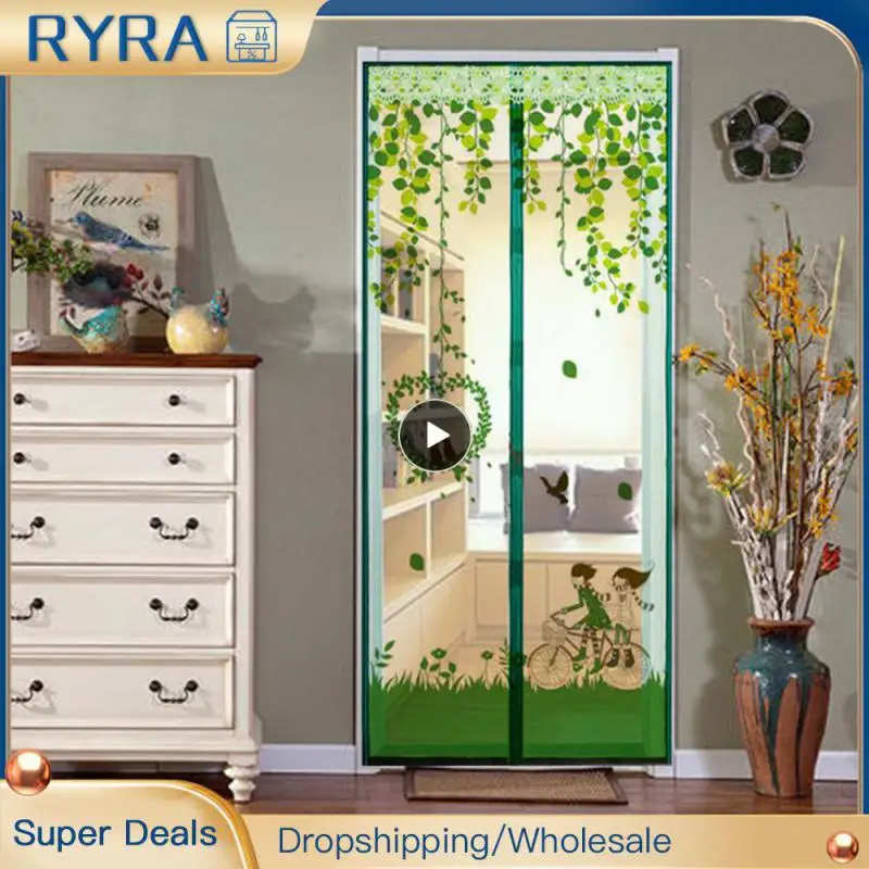 

Сетка сетчатая на магните для защиты от комаров и насекомых, автоматическое закрытие двери, кухонная занавеска, Прямая поставка, F2