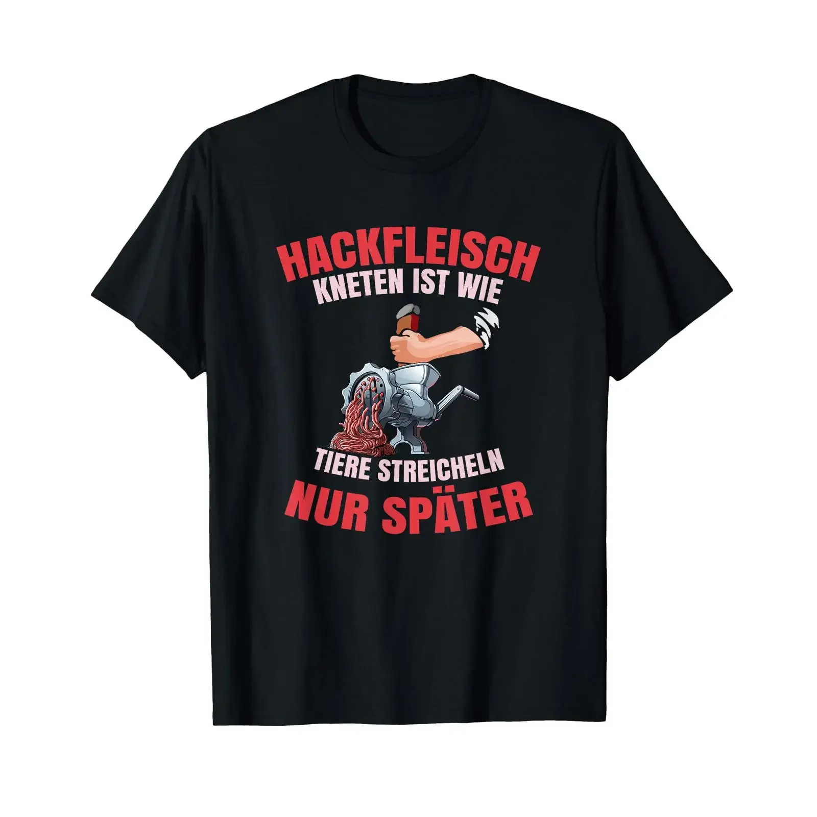 Meat Minced kneading is like animals stroking T shirt vintage Washed graphic Top For Everyday Wear fashion Breathable