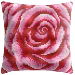 4CT Flower pillow with Pre-Printed Pattern Decorative cushions Cross stitch kit DIY pillowcase do it yourself Crochet cushion