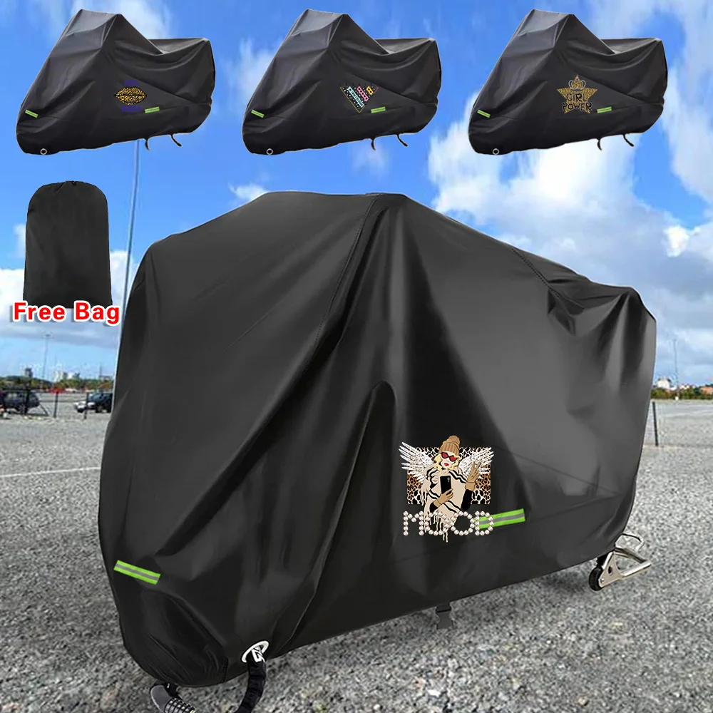 Universal Motorbike Protective Covers M-3XL Outdoor UV Protector Wear-resistant Fabric Waterproof Dustproof Cover Leopard Print