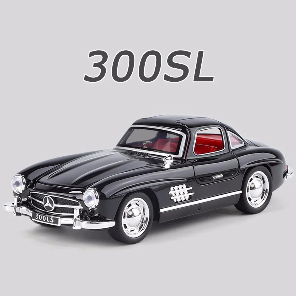 1:32 300SL Tourbillon Modellen Auto Speelgoed Legering Diecast 4 Deuren Geopend Miniatuur Auto Wiel Trek Voertuigen voor Tafeldecoratie