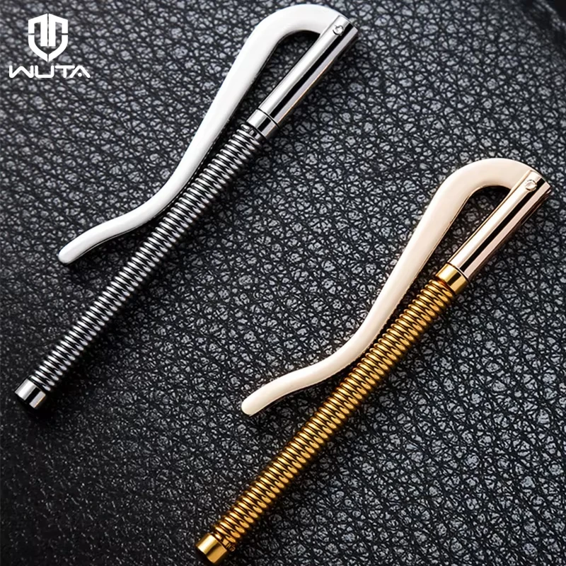 

WUTA 10 pcs High Quality Spring Money Clip Bar Brass+ Steel Leather Wallet Craft Supplies Open Coil Cash Holder Clamp