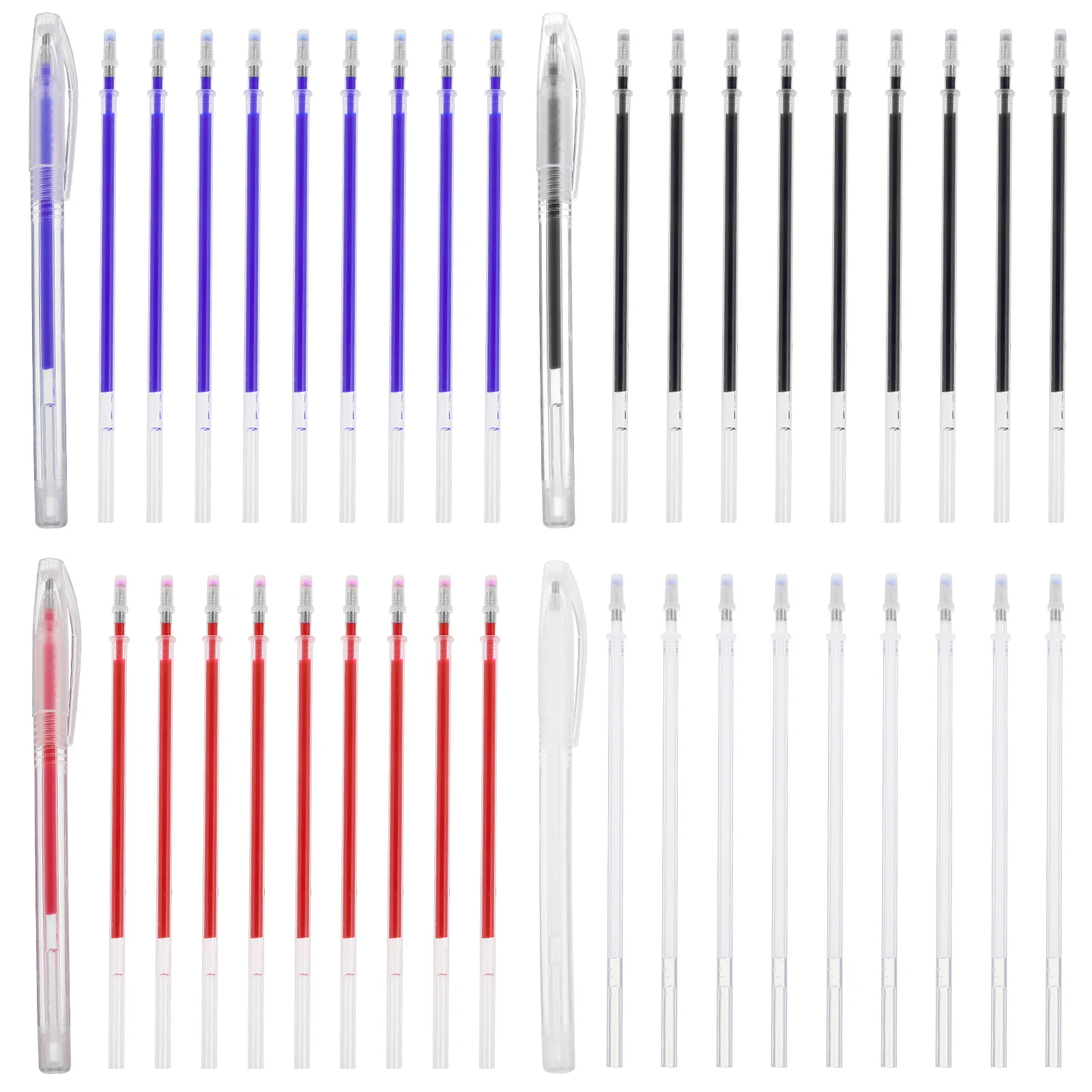 

4Sets Sewing Marker Pen High-Temperature Heat Erase Pens Fabric Markers Heat Disappear Pens DIY Sewing Accessories for Quilting