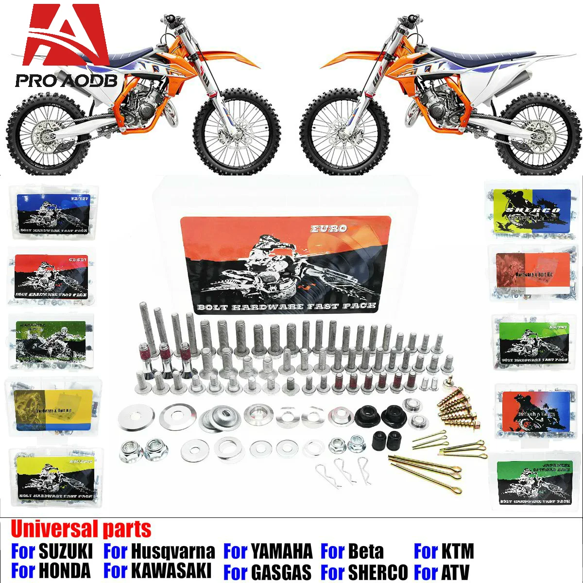 

For KTM Motorcycle 125-530 SX/XC/XC-F/XC-W/XCW-F/SX-F/EXC/EXC-F/TPI/Six Days 2003-2024 Hardware Bolt Full Plastics Fastener Kit