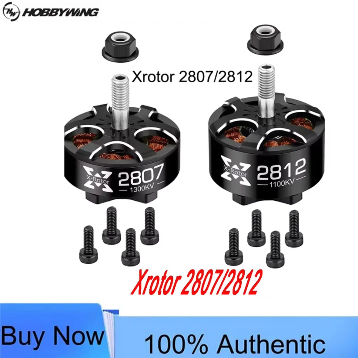 HOBBYWING Xrotor 2807/2812 900/1100/1300KV 4-6S 1500KV 4-5S / 1700KV 3-4S black Brushless Motors FPV racing drone Accessories