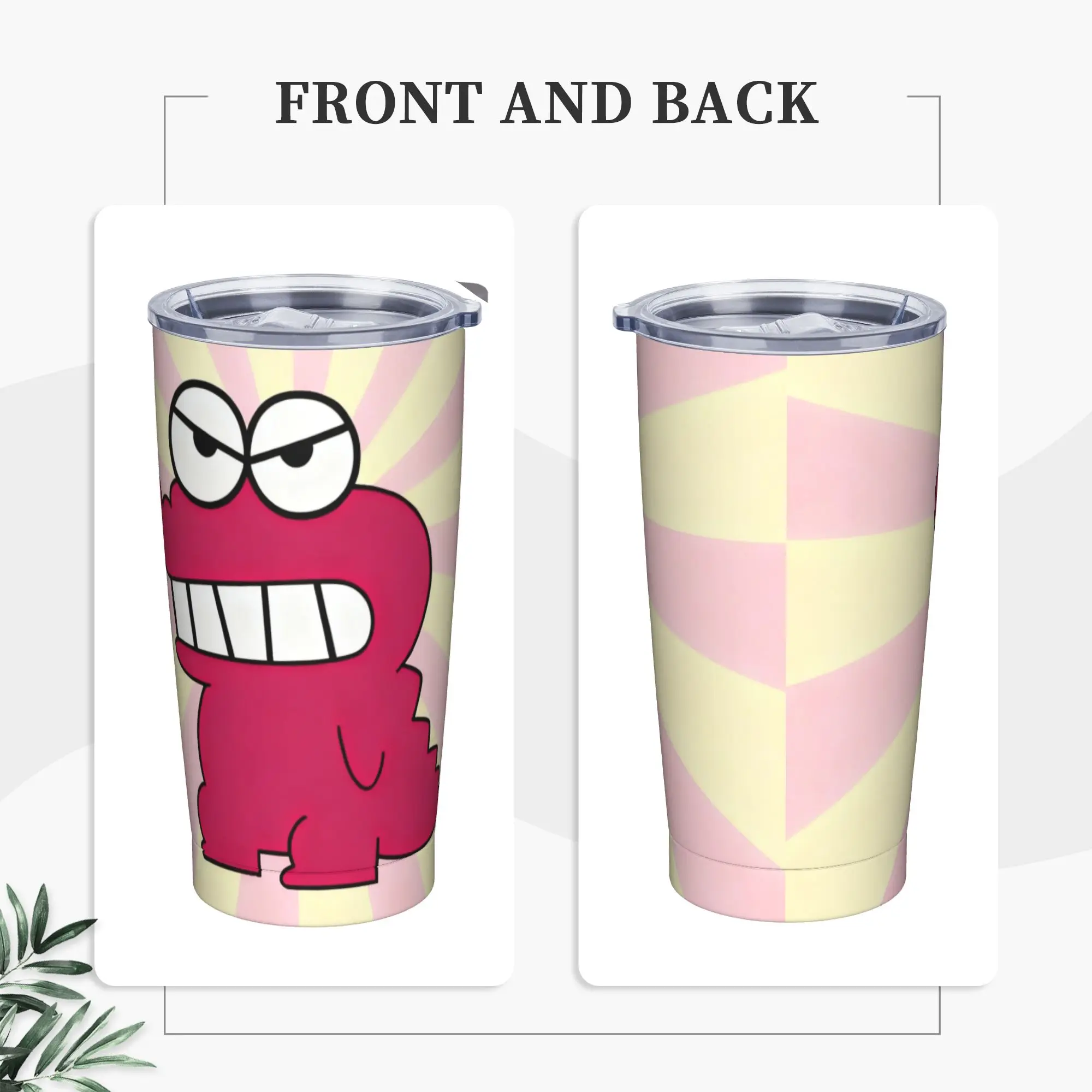 

Crayons Shin-chans Stainless Steel Tumbler Beach Coffee Mug With Straws and Lid Large Capacity Car Mugs Cold Drink Water Bottle