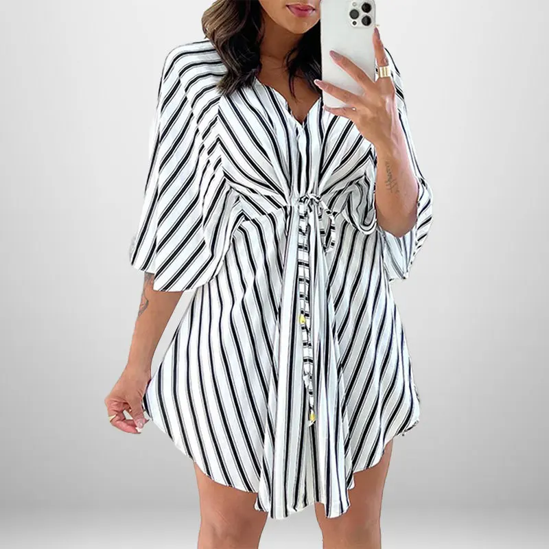 

TOY-2025Spring New Women's Fashion Elegant Personality Stylish Printed Dress