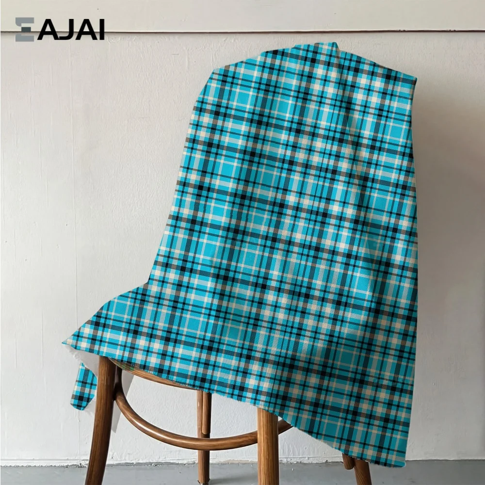

Eajai DIY Christmas Plaid Fabric Quilting Sewing Fabric for Craft Home Decoration Shirts Pajamas Scarves Blankets