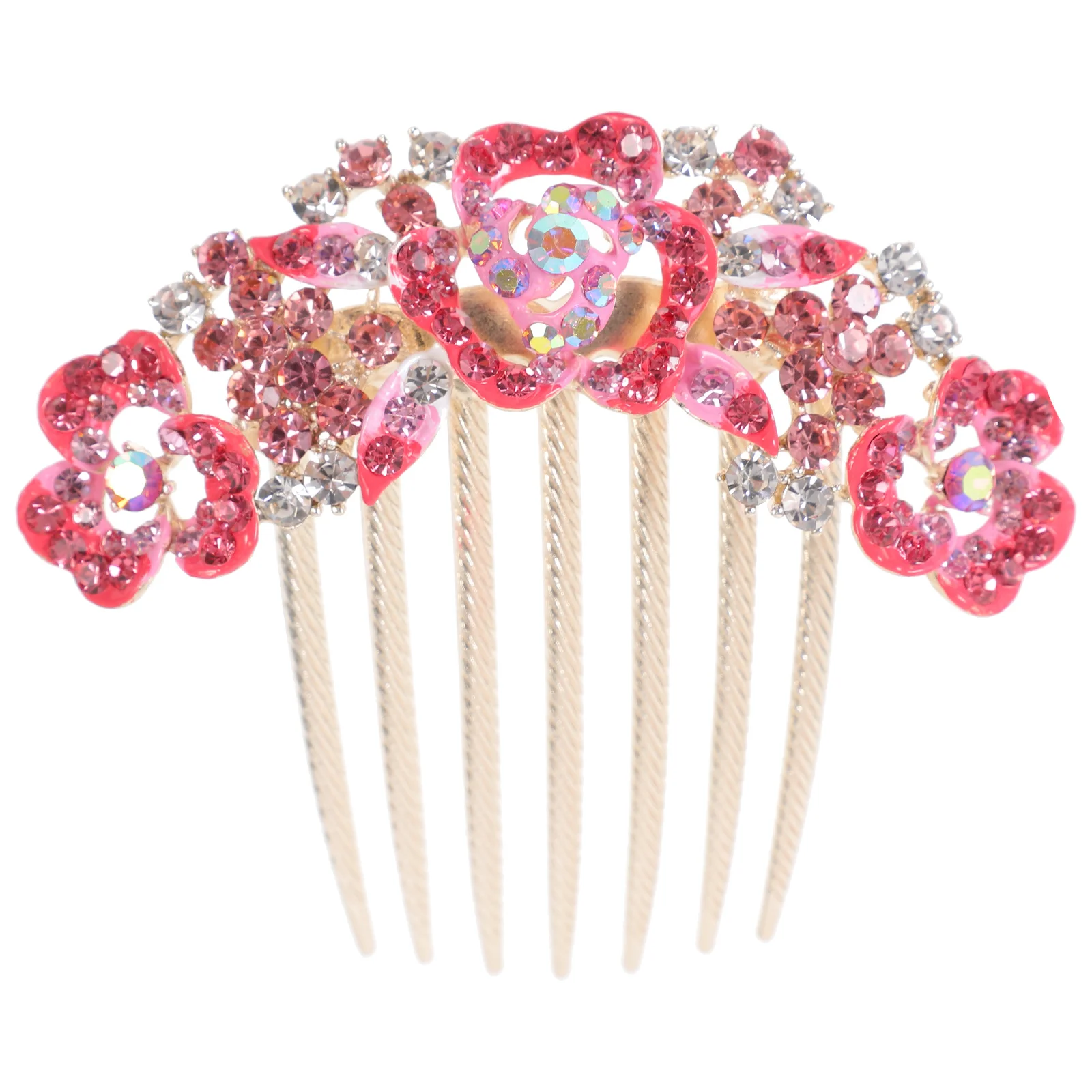 

Flower Comb Rhinestone Decorative Hair Comb For Women Wedding Bridal Hair Styling Accessories