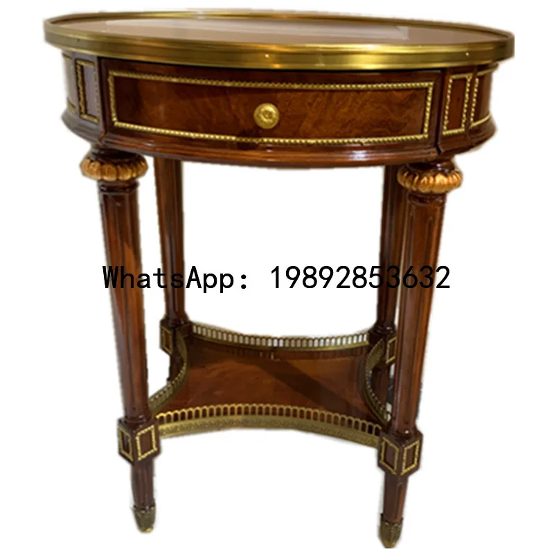 

BF Oval European Style Living Room Exquisite Small Coffee Table Sofa Side Table Side Cabinet Light Luxury