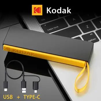 Přenosný SSD externí pevný disk KODAK 2TB 1TB 512GB 256GB Flash USB 3.2 Type-C Mini PSSD pro notebooky, stolní počítače, chytré telefony 10 nejlepší prodej 512GB externí SSD - №8