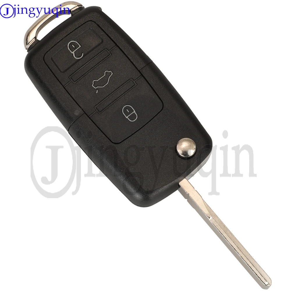 Jingyuqin 1J0959753DJ ID48 315MHz 3Buttons Flip Remote Car Key For Volkswagen Golf Passat Bora Sharan Seat Leon Toledo 1998+ Fob